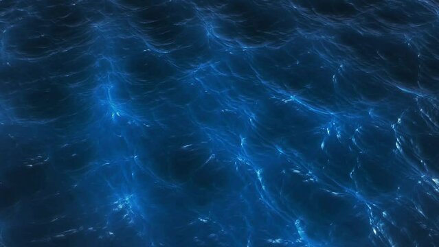 Deep sea waves, motion graphics 3D animation. Environmental background with a natural look