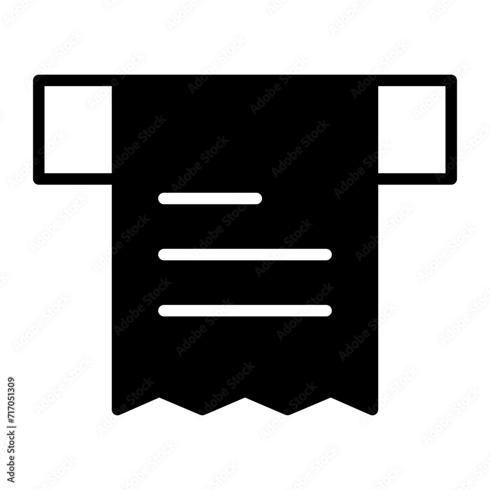 Sticker Receipt solid glyph icon