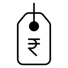 Tag Rupees solid glyph icon