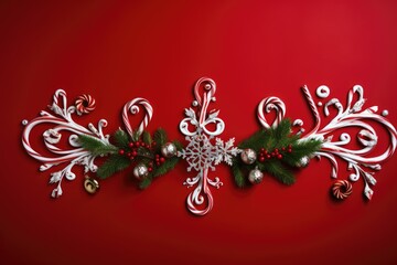 Christmas wreath with greetings, background