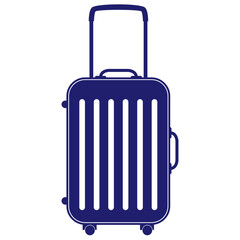 Travel vacations design picture, vector illustration of suitcase, case, bag, briefcase in flat style. Universal for web and mobile UI and application or web.