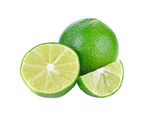 Fresh lime and slice transparent png