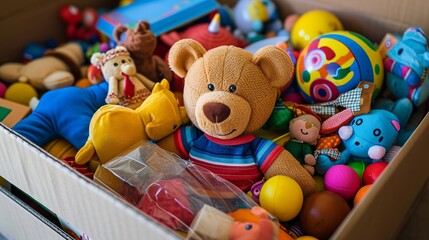 box full of childrens toys
