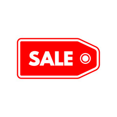 red sale label