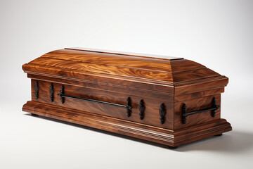 Wooden coffin for funeral