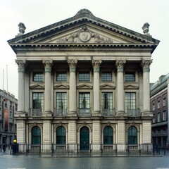 Fototapeta na wymiar The Custom House is a neoclassical 18th century building in Dublin