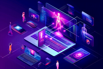 Medical technology concept. Medical research and development. Health care, patient service digital technology, ai integrate, futuristic pharmacy innovation