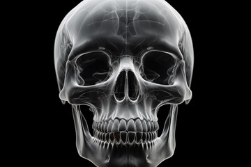 Human skull x image. Generative ai