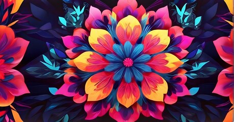 Fototapeta na wymiar colors flower background, ai generated