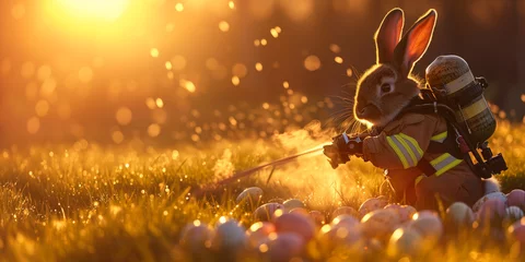  Easter bunny fireman rescue,  © Joachim
