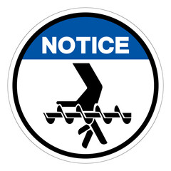 Obraz premium Notice Hand Crush Hazard Symbol Sign, Vector Illustration, Isolate On White Background Label .EPS10