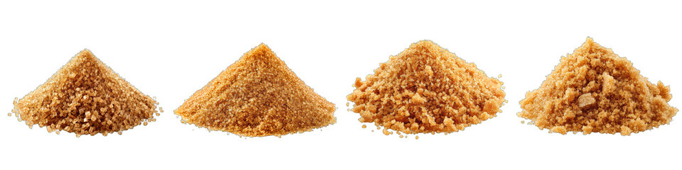Brown sugar  Spices Pile Of Heap Of Piled Up Together Hyperrealistic Highly Detailed Isolated On Transparent Background Png File