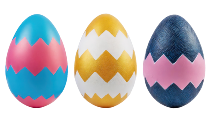 Set of cute colorful Easter eggs - isolated