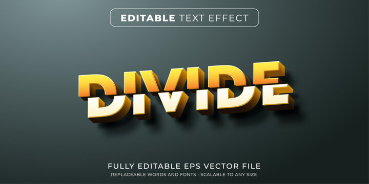 Editable text effect in separated text style
