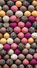 Fototapeta na wymiar A large pile of colorful eggs. Generative AI.