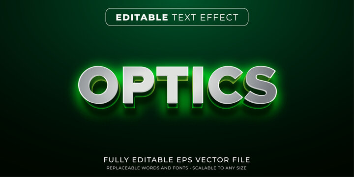 Editable text effect in glowing text style