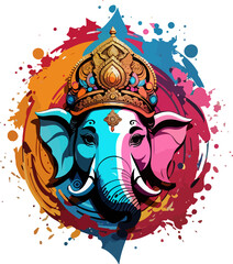 illustration of Lord Ganpati background for Ganesh Chaturthi festival