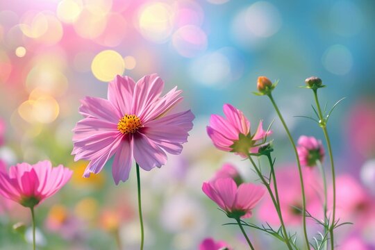 Beautiful colorful summer spring natural flower backgr