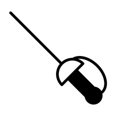 Fencing solid glyph icon
