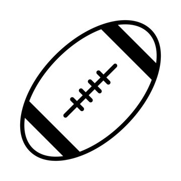 Rugby ball solid glyph icon