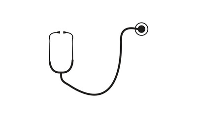 1 stethoscope on white background