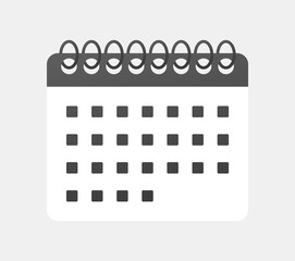 Calendar icon. Flat style calendar. Vector icon