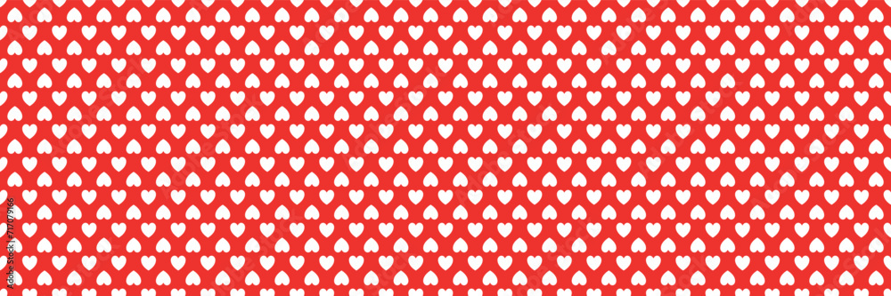 Aufkleber white heart on red for pattern and background.