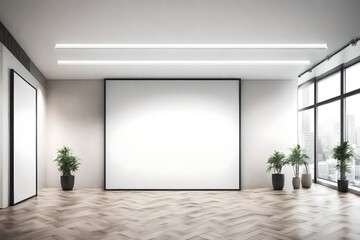 Fototapeta premium empty room with white wall and window