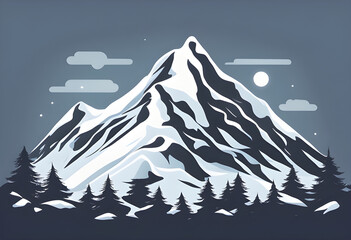 Winter mountain landscape