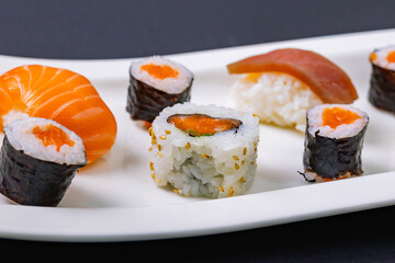 sushi on a plate