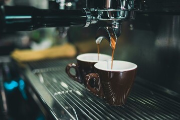 espresso coffee machine - obrazy, fototapety, plakaty