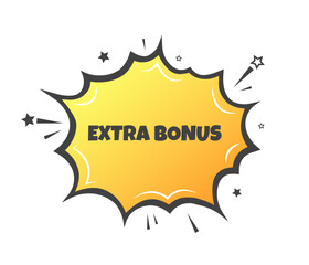 Extra bonus sign icon. Flat style. Vector icon