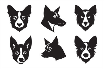 Silhouette Vector design of a Dog Icon 