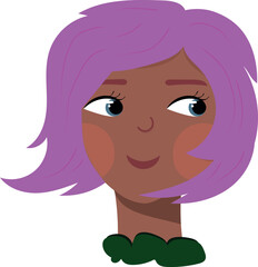 Woman flat different skin tone