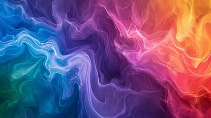 A mesmerizing wavy abstract background with vibrant hues, resembling a liquid rainbow