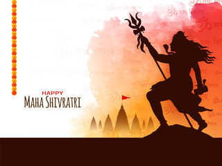 Beautiful Happy Maha Shivratri Indian hindu festival celebration greeting background