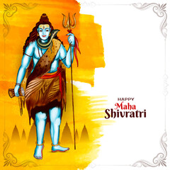 Happy Maha Shivratri religious Indian festival elegant background design
