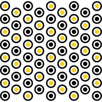geometric graphic color yellow black round brush crack pattern background texture abstract art design