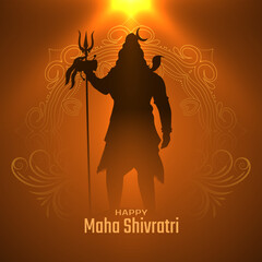 Religious Happy Maha Shivratri Indian festival celebration card