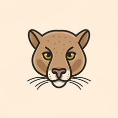 Flat logo illustration of Cougar