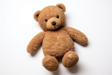 Obraz premium Bear toy isolated on white background with copy space.