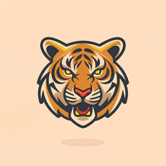 Flat logo illustration of Tiger