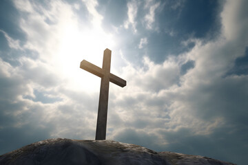 cross against the sky