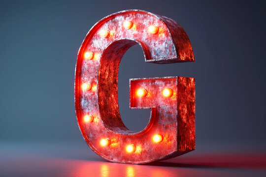 letter G , with wooden decoration