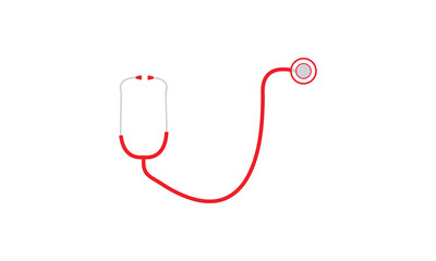 red stethoscope design medical assistant