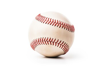 Baseball on White Background with Clipping Path. Color Image of Isolated Baseball 