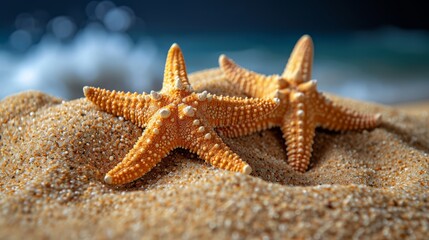 Fototapeta na wymiar Starfish on Sandy Background