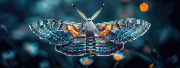 Beautiful Moth Background - obrazy, fototapety, plakaty