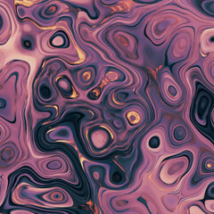 Vibrant, swirling, fluid colors abstract paint texture background in a modern and contemporary style with shades of purple, pink, gold, black