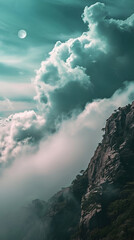 clouds above the sea